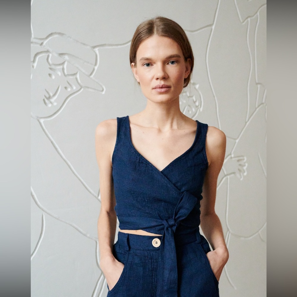 Linenfox Wrap Top XS